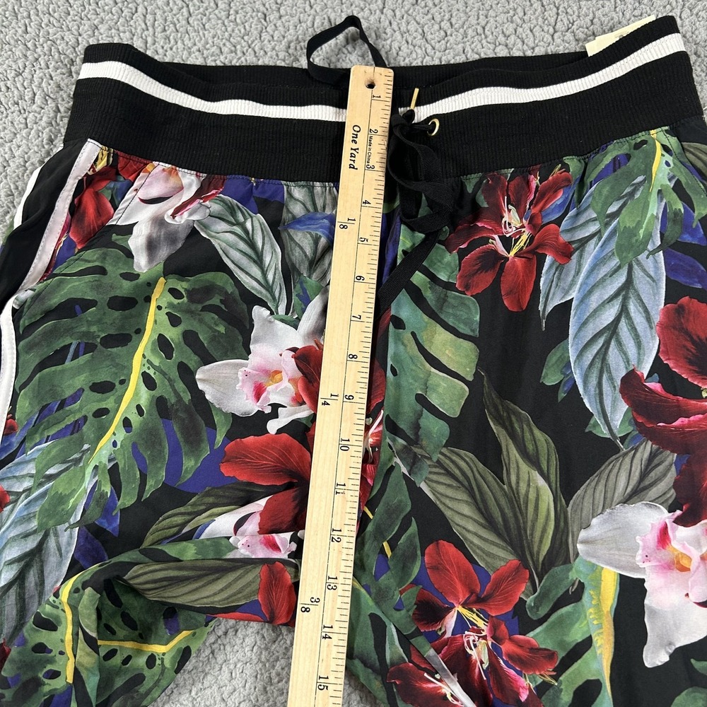 C&C California Pants Womens Large Multicolor Tropical Floral Jogger Side Stripe - Picture 14 of 16